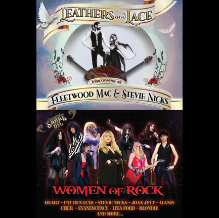 Leathers and lace fleetwood mac cover band flyer